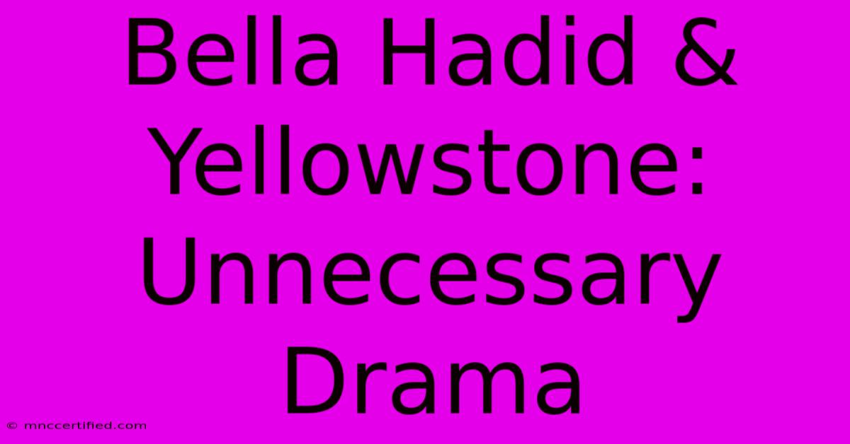 Bella Hadid & Yellowstone: Unnecessary Drama