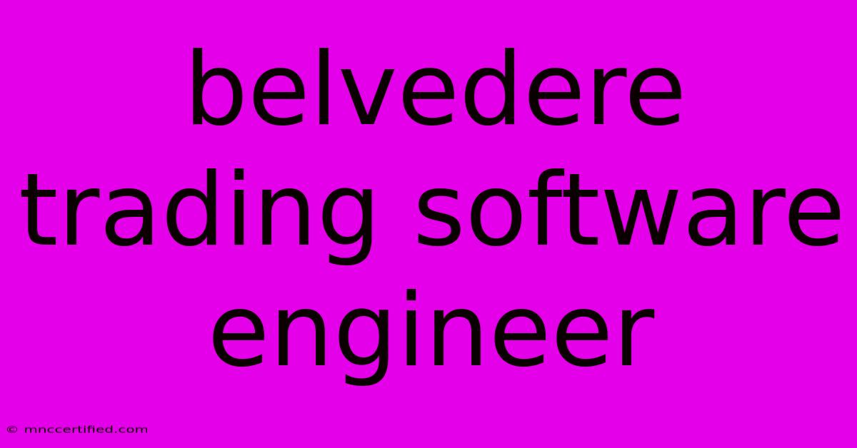 Belvedere Trading Software Engineer