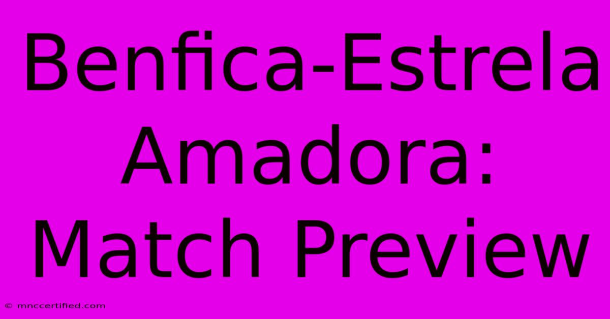 Benfica-Estrela Amadora: Match Preview