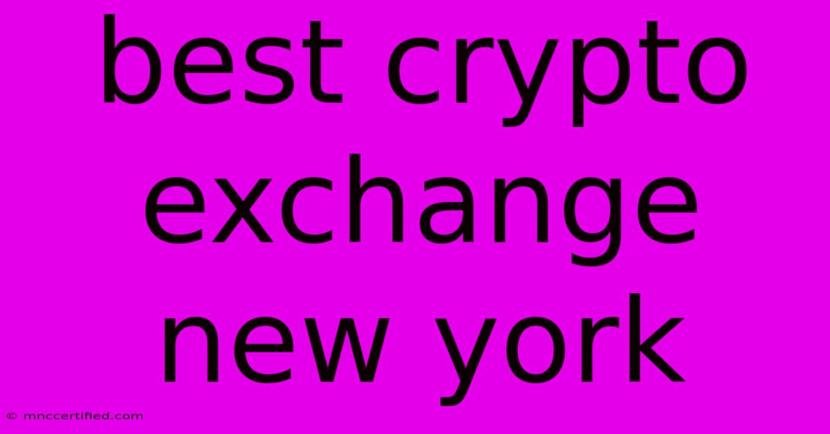 Best Crypto Exchange New York