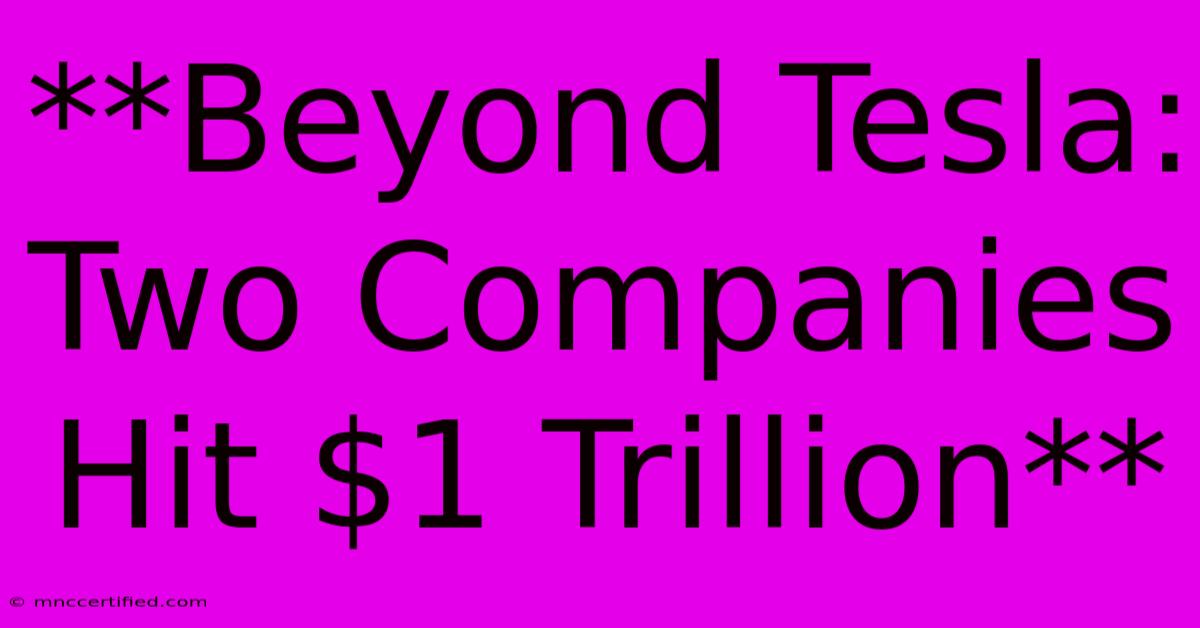 **Beyond Tesla: Two Companies Hit $1 Trillion**