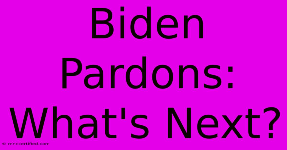 Biden Pardons: What's Next?