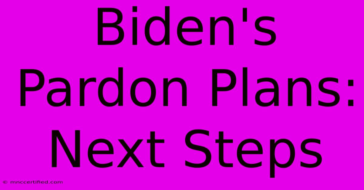 Biden's Pardon Plans: Next Steps