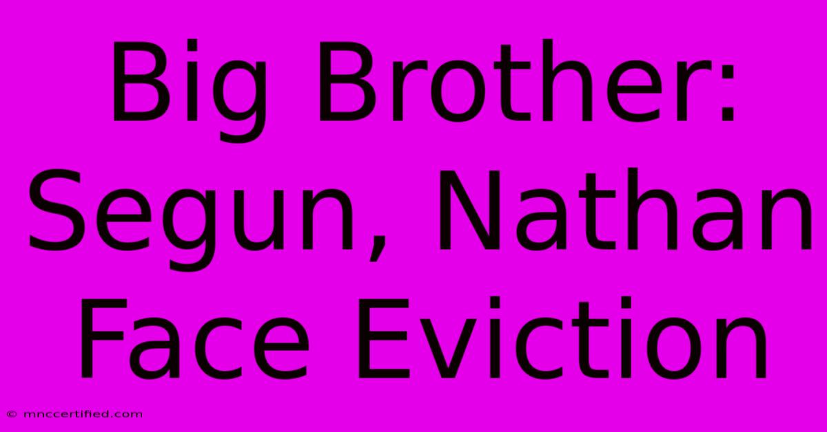 Big Brother: Segun, Nathan Face Eviction