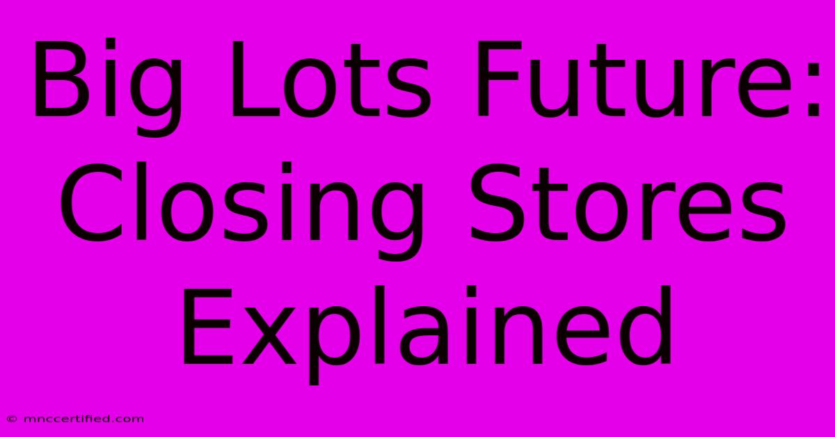 Big Lots Future: Closing Stores Explained