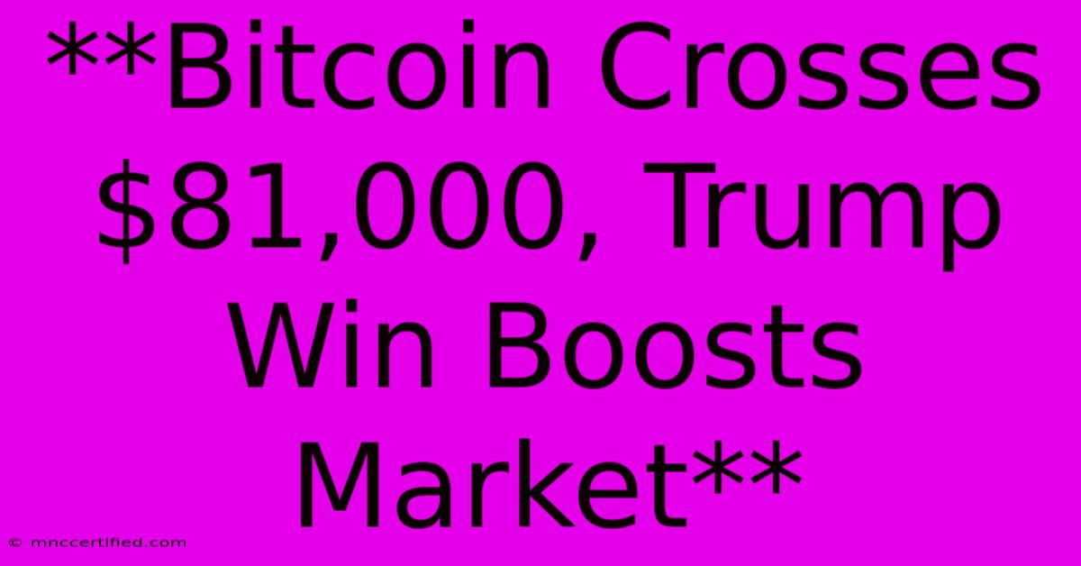 **Bitcoin Crosses $81,000, Trump Win Boosts Market** 