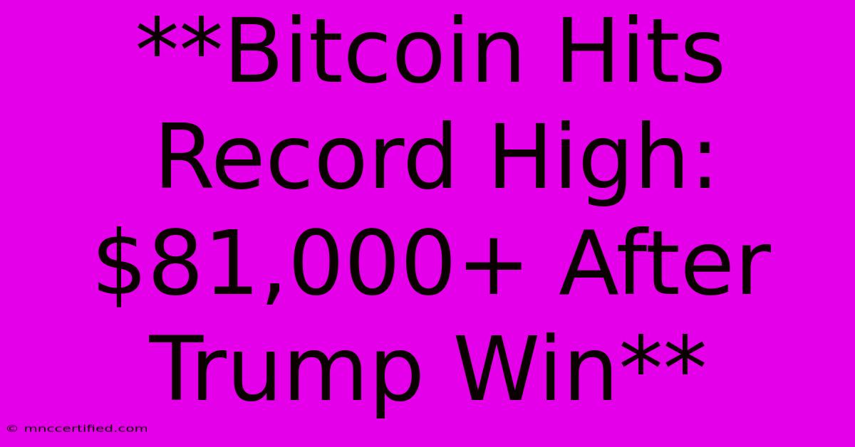 **Bitcoin Hits Record High: $81,000+ After Trump Win**