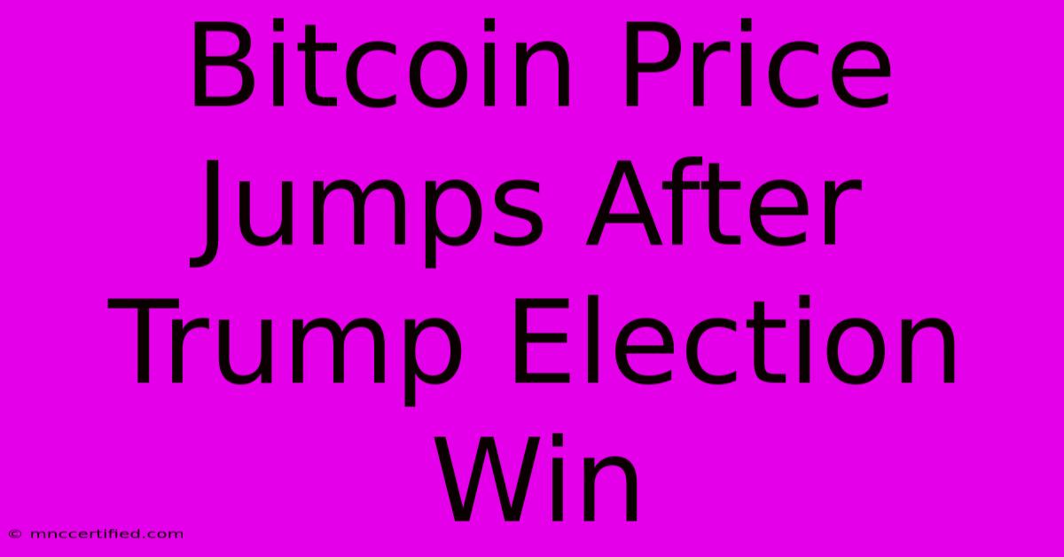 Bitcoin Price Jumps After Trump Election Win