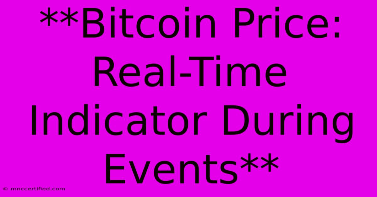 **Bitcoin Price: Real-Time Indicator During Events**