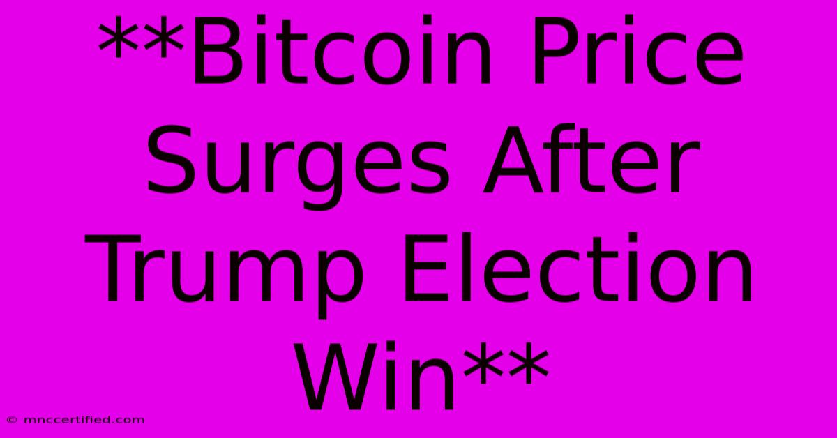 **Bitcoin Price Surges After Trump Election Win**