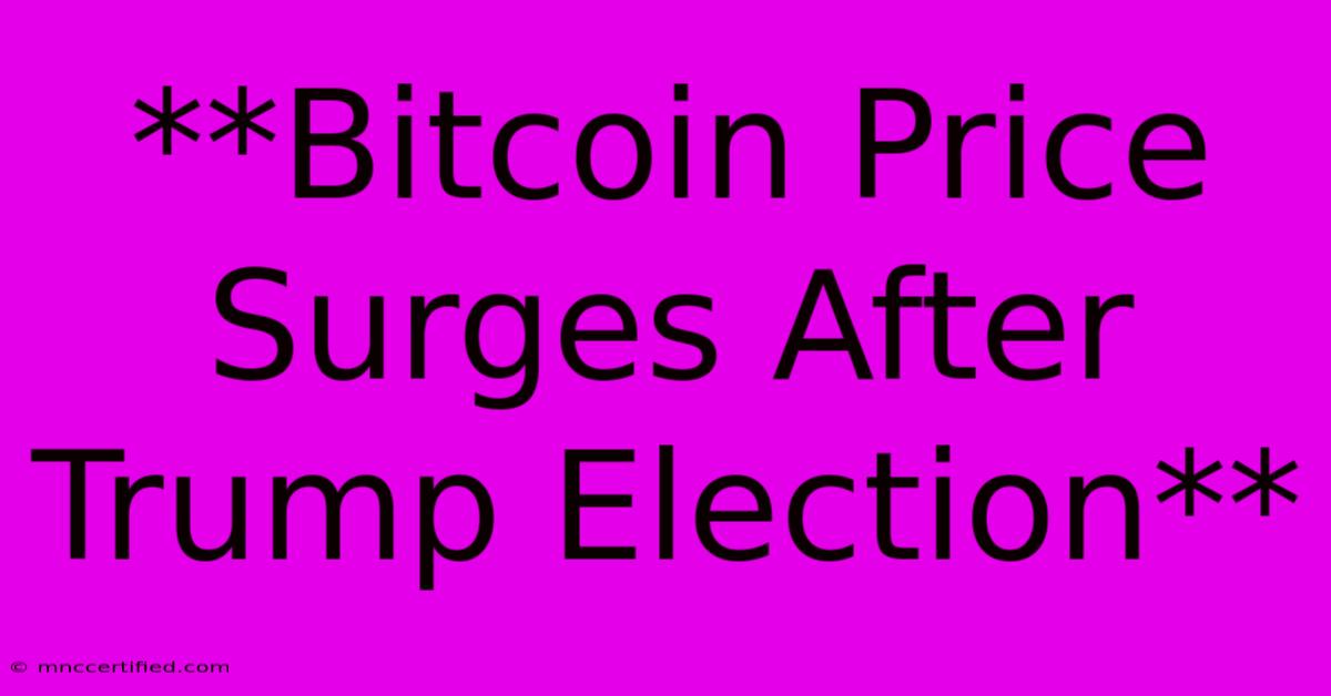 **Bitcoin Price Surges After Trump Election**