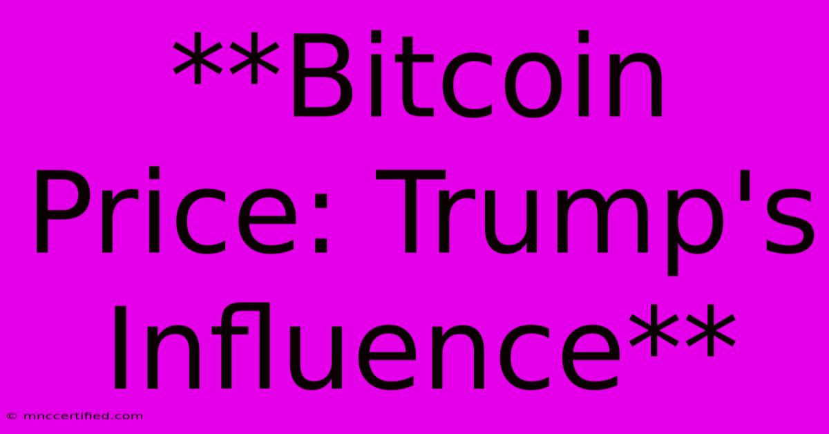 **Bitcoin Price: Trump's Influence** 