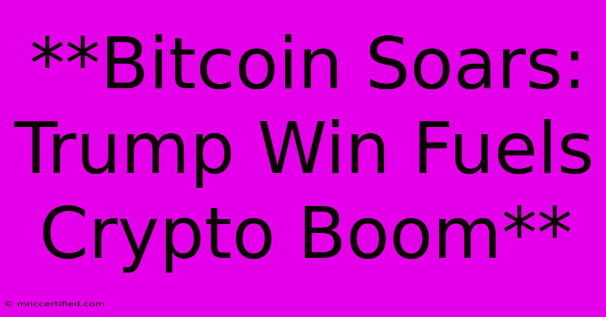 **Bitcoin Soars: Trump Win Fuels Crypto Boom**