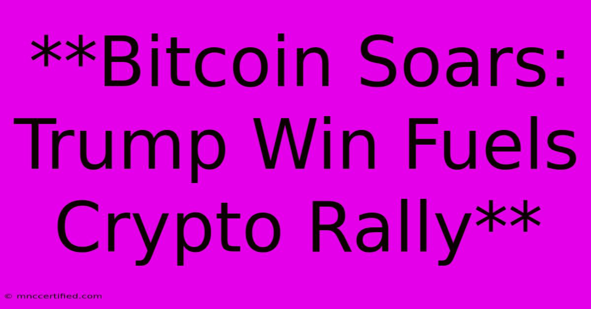 **Bitcoin Soars: Trump Win Fuels Crypto Rally**