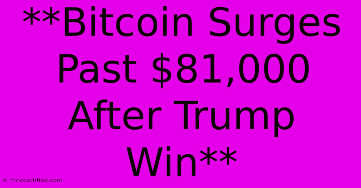 **Bitcoin Surges Past $81,000 After Trump Win**