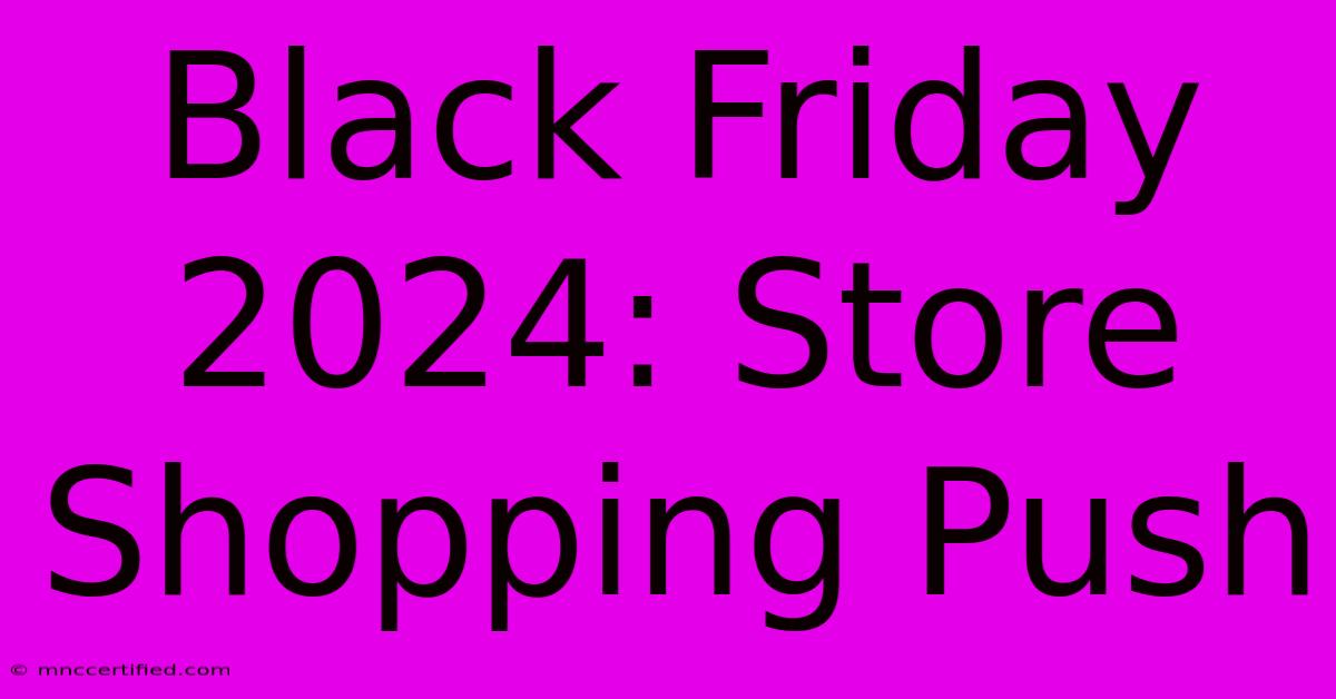 Black Friday 2024: Store Shopping Push