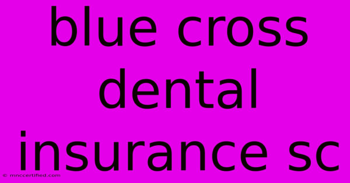 Blue Cross Dental Insurance Sc