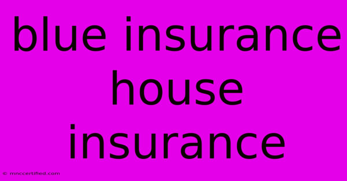 Blue Insurance House Insurance