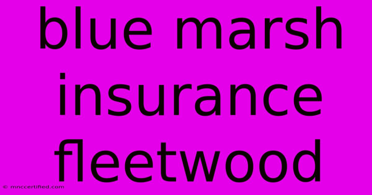 Blue Marsh Insurance Fleetwood