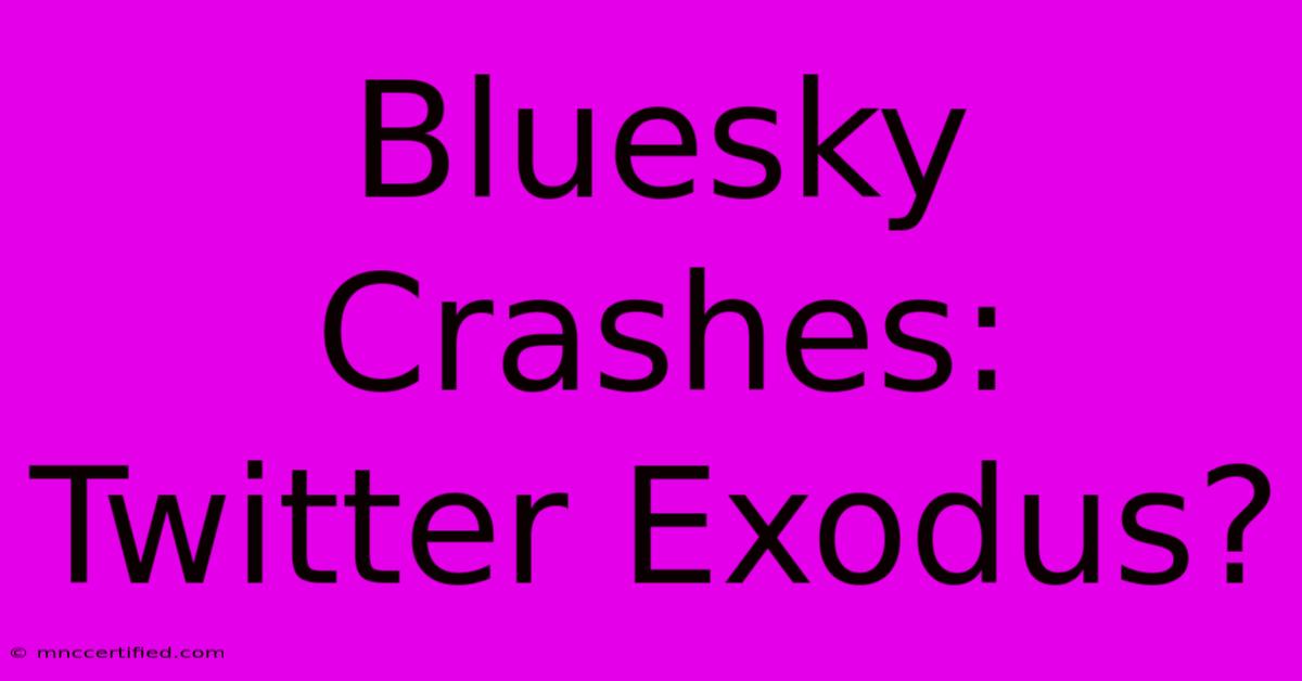 Bluesky Crashes: Twitter Exodus?