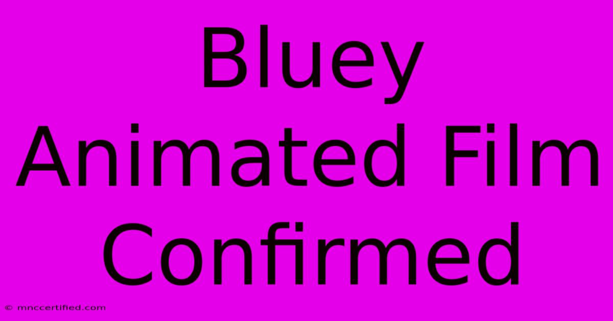 Bluey Animated Film Confirmed