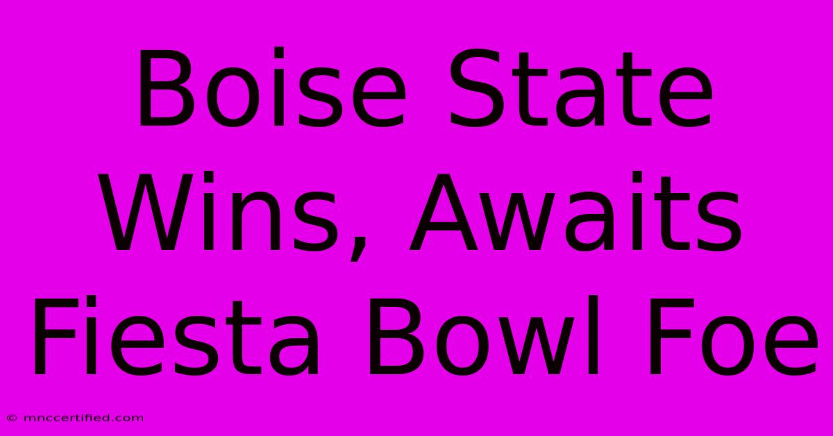 Boise State Wins, Awaits Fiesta Bowl Foe