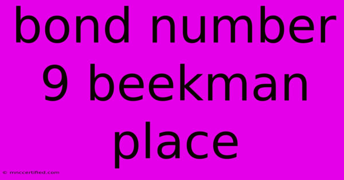 Bond Number 9 Beekman Place