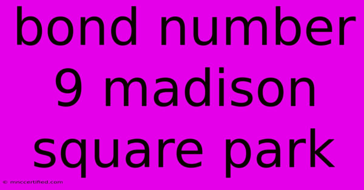 Bond Number 9 Madison Square Park