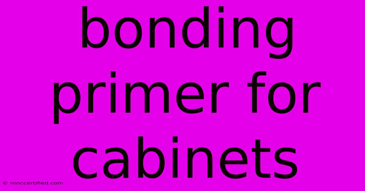 Bonding Primer For Cabinets