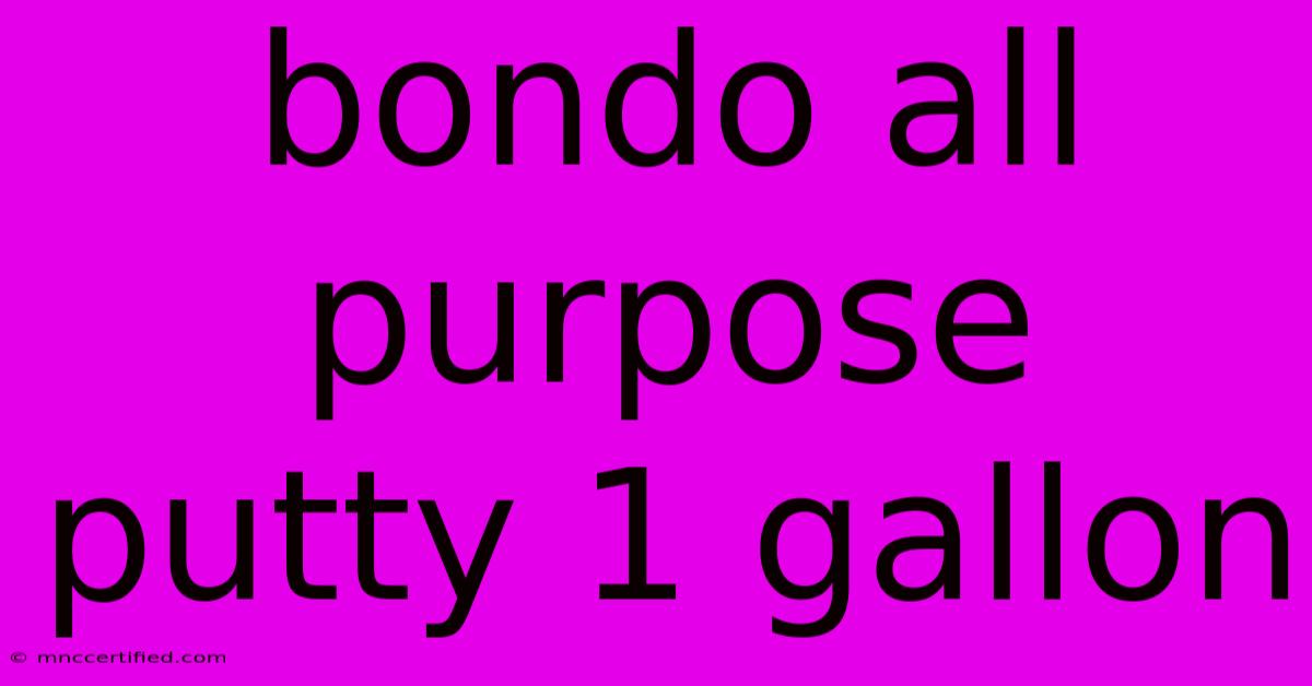 Bondo All Purpose Putty 1 Gallon