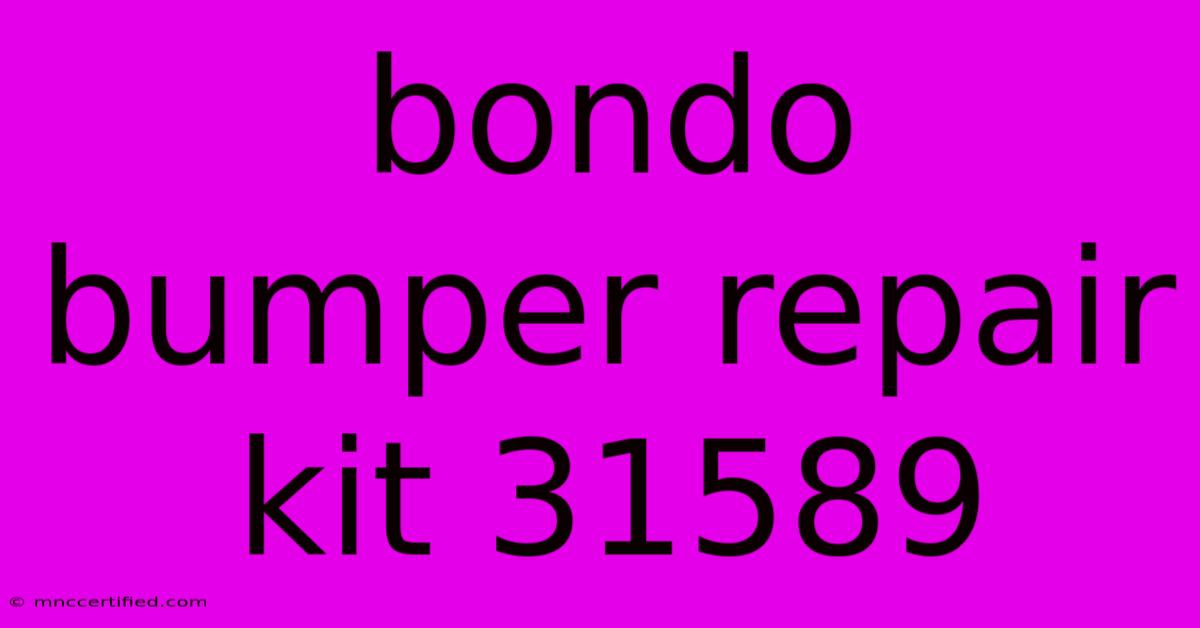 Bondo Bumper Repair Kit 31589