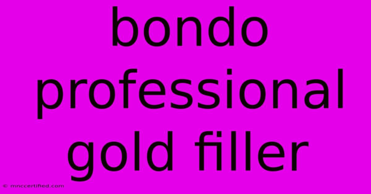 Bondo Professional Gold Filler