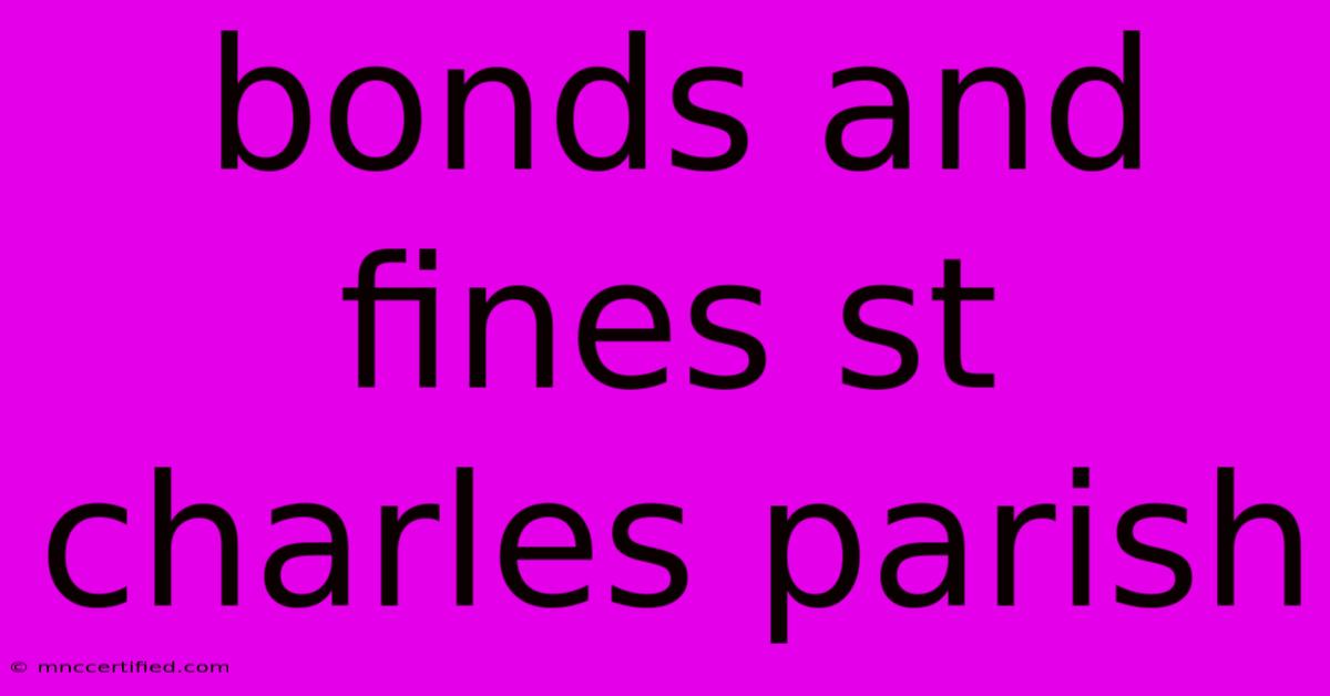 Bonds And Fines St Charles Parish