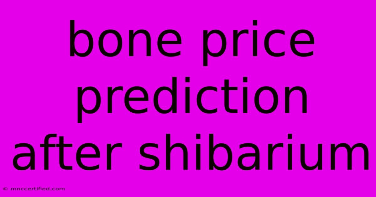 Bone Price Prediction After Shibarium