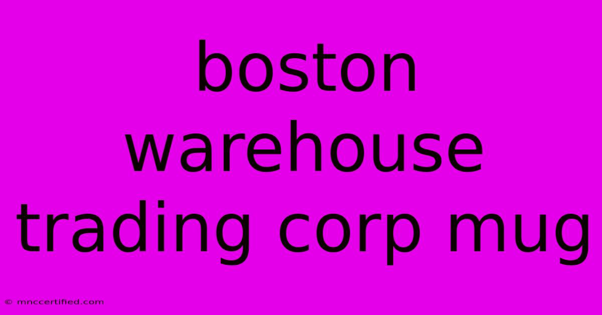 Boston Warehouse Trading Corp Mug