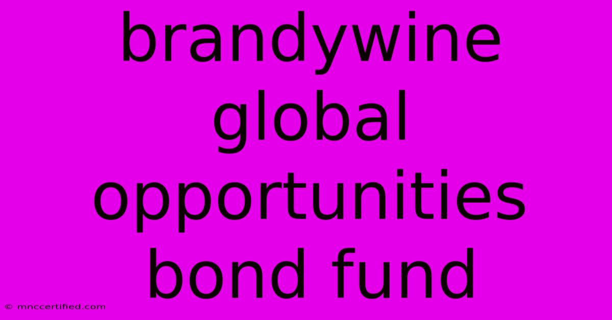 Brandywine Global Opportunities Bond Fund