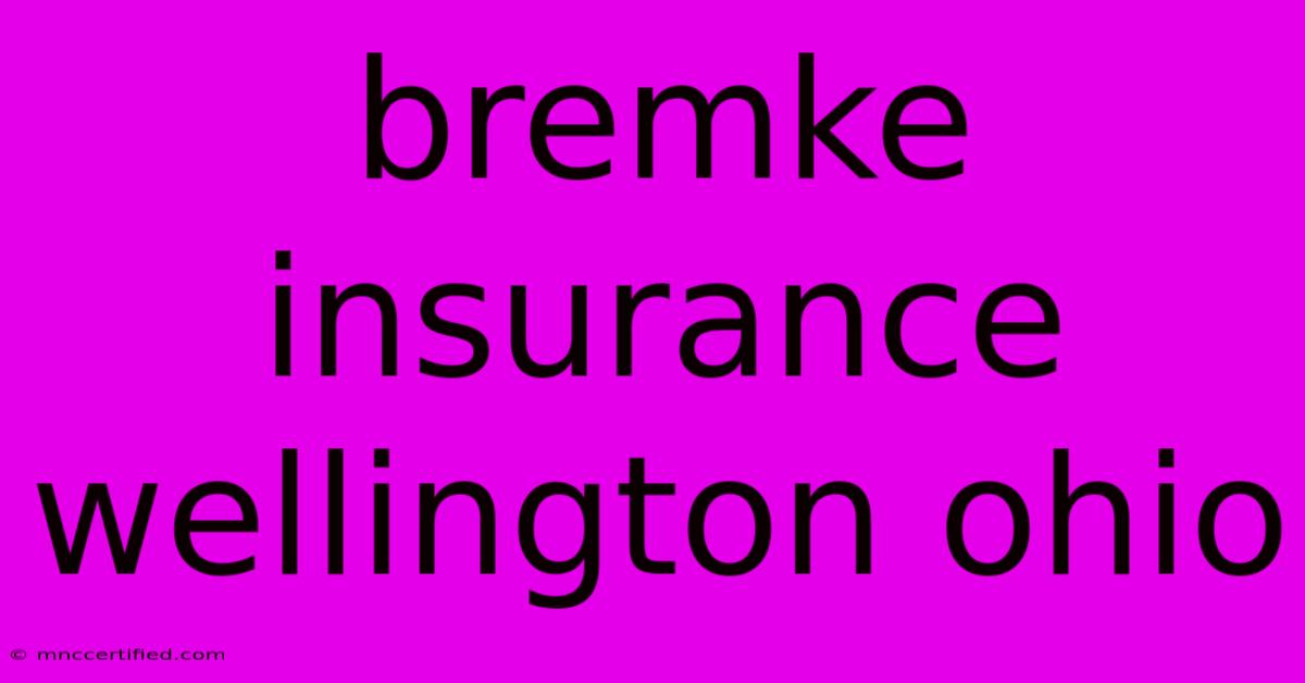 Bremke Insurance Wellington Ohio