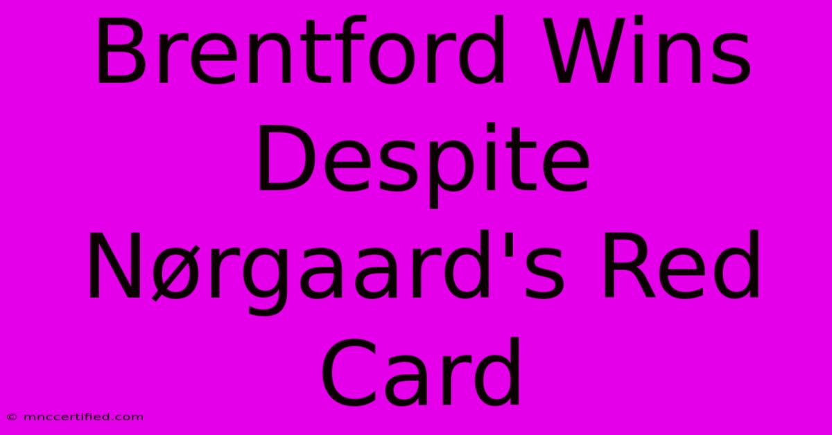 Brentford Wins Despite Nørgaard's Red Card