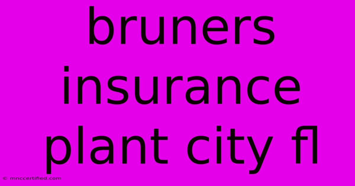 Bruners Insurance Plant City Fl