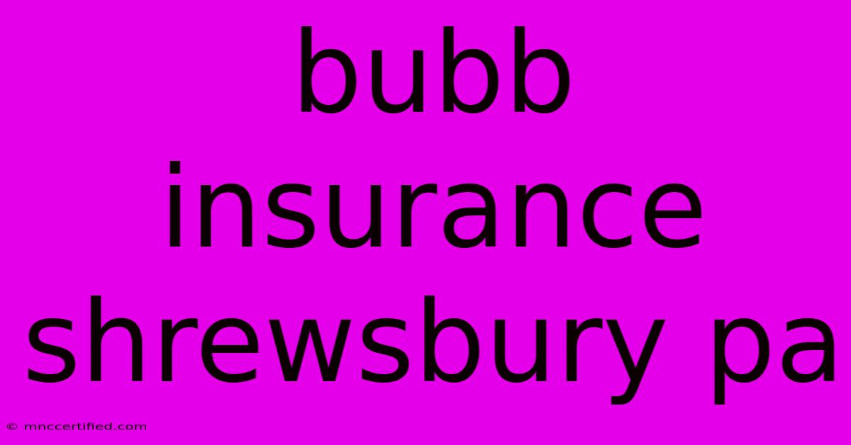 Bubb Insurance Shrewsbury Pa