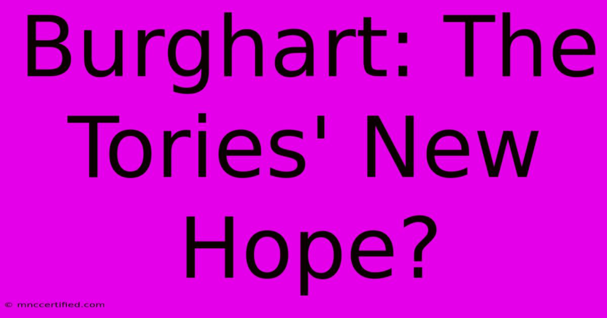 Burghart: The Tories' New Hope?