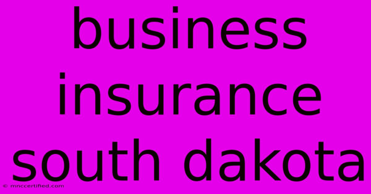 Business Insurance South Dakota