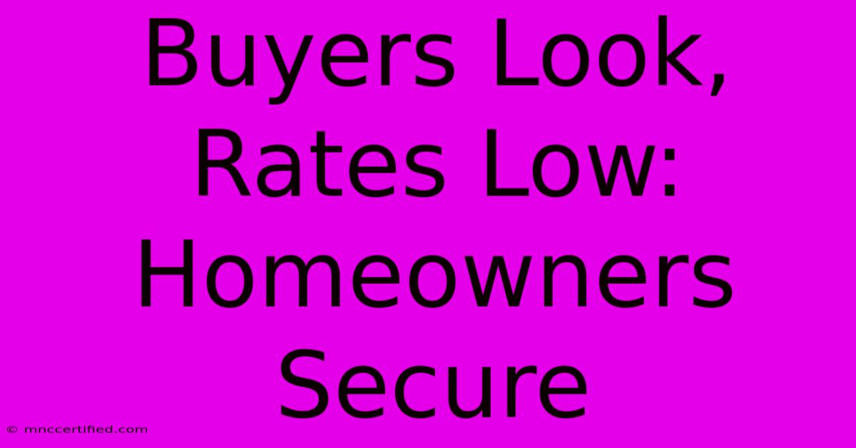 Buyers Look, Rates Low: Homeowners Secure