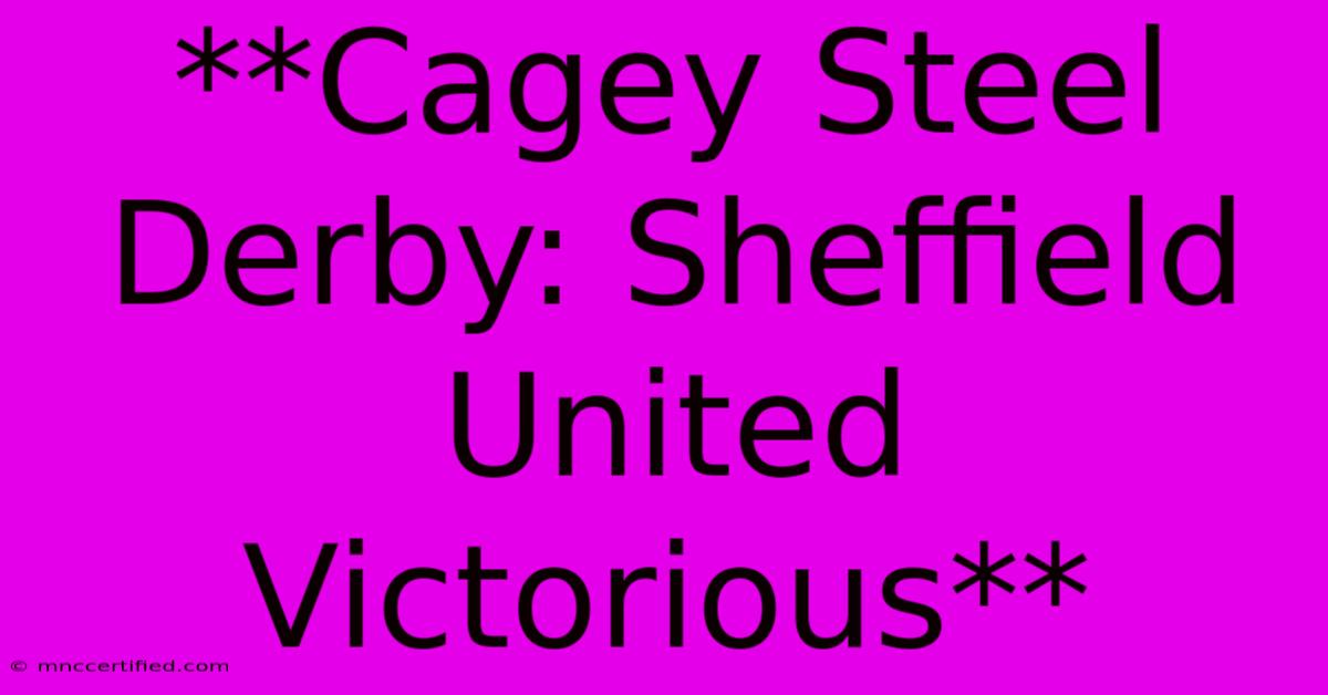 **Cagey Steel Derby: Sheffield United Victorious**