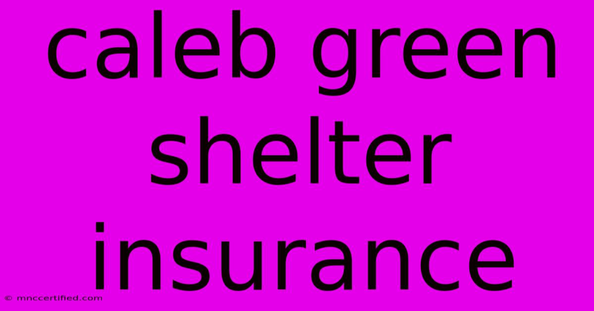 Caleb Green Shelter Insurance