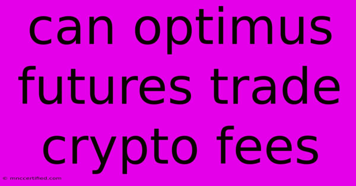 Can Optimus Futures Trade Crypto Fees