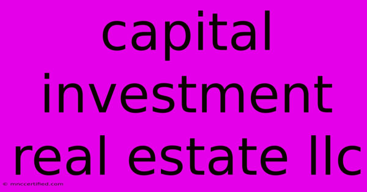 Capital Investment Real Estate Llc