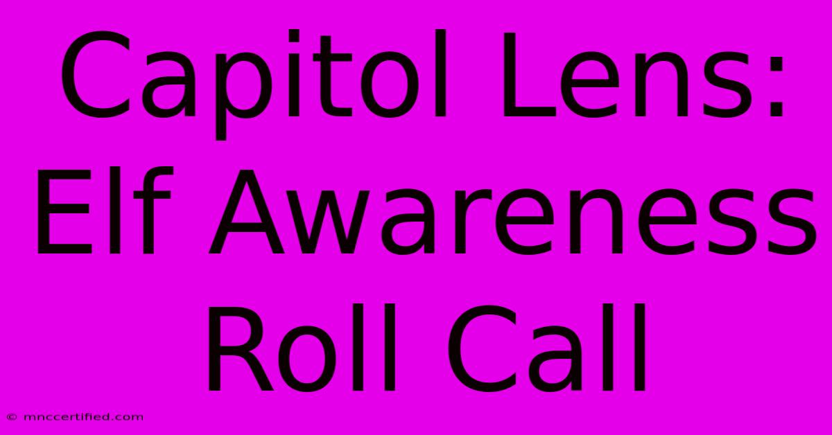 Capitol Lens: Elf Awareness Roll Call