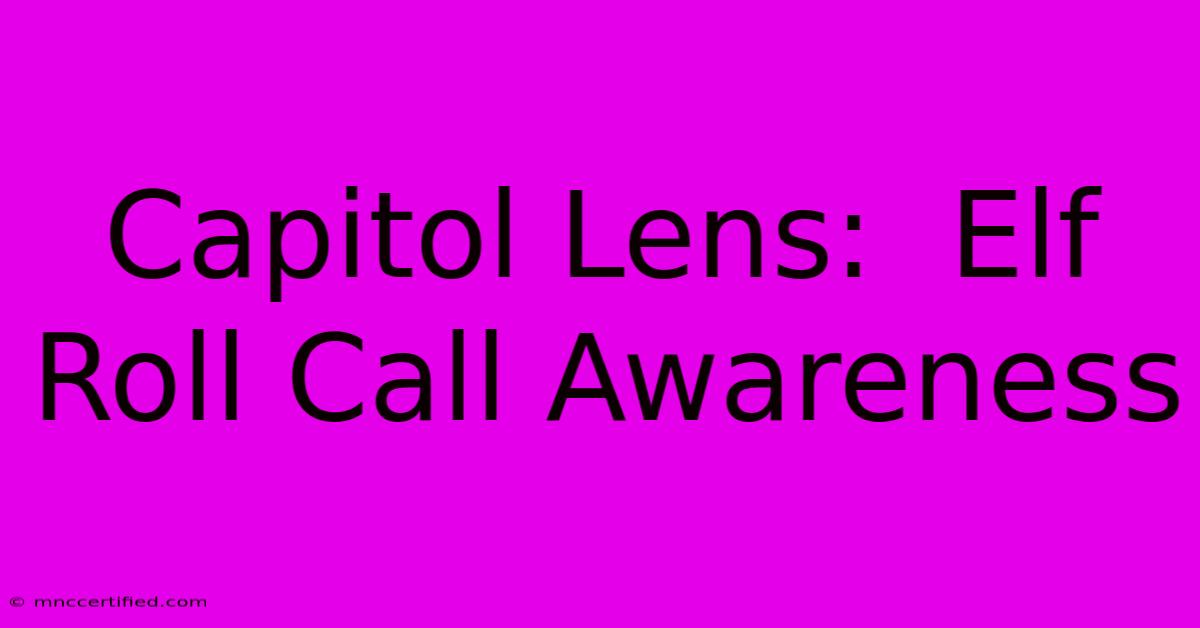 Capitol Lens:  Elf Roll Call Awareness