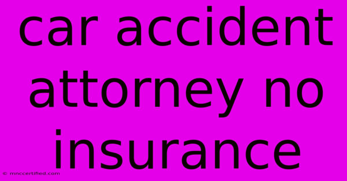 Car Accident Attorney No Insurance